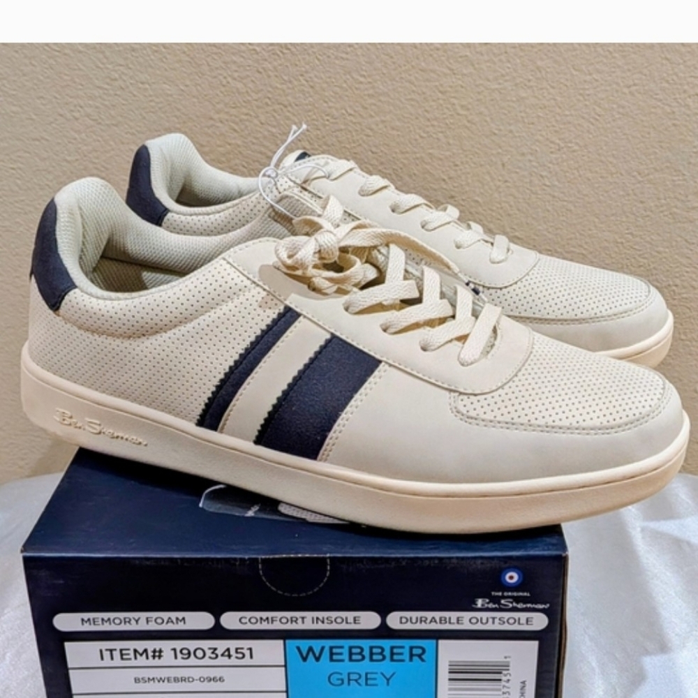 New Ben Sherman Men's Sneaker Shoes Gray Size 12‎